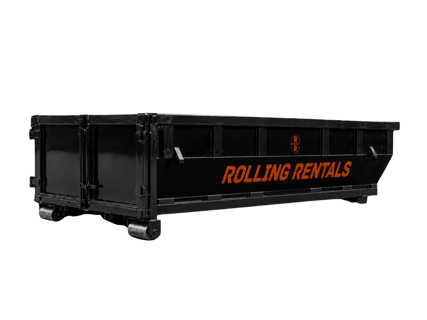 Rolling Rentals 13 yard concrete dumpster dropped off at a jobsite in Chelan County WA